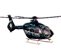 Hlicoptre EC 135 - EUROCOPTER - 1 pilote - 6 passager    
(s) - Charge max : 1360 kg - Motorisation : 2 Turbomca Arrius 2B1, 500kw / 670 shp - Vitesse max : 222 km/h (120 kts)